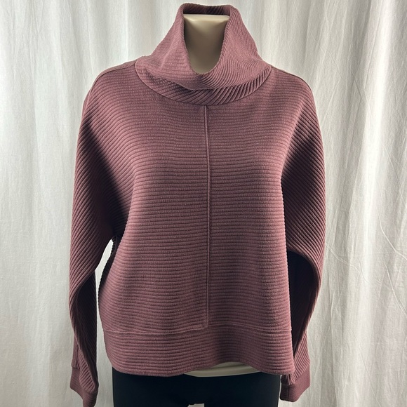 ZELLA Carey Ridge Funnel Neck Pullover In Maroon M - Picture 2 of 10